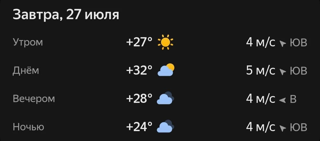 Прогноз погоды☀️