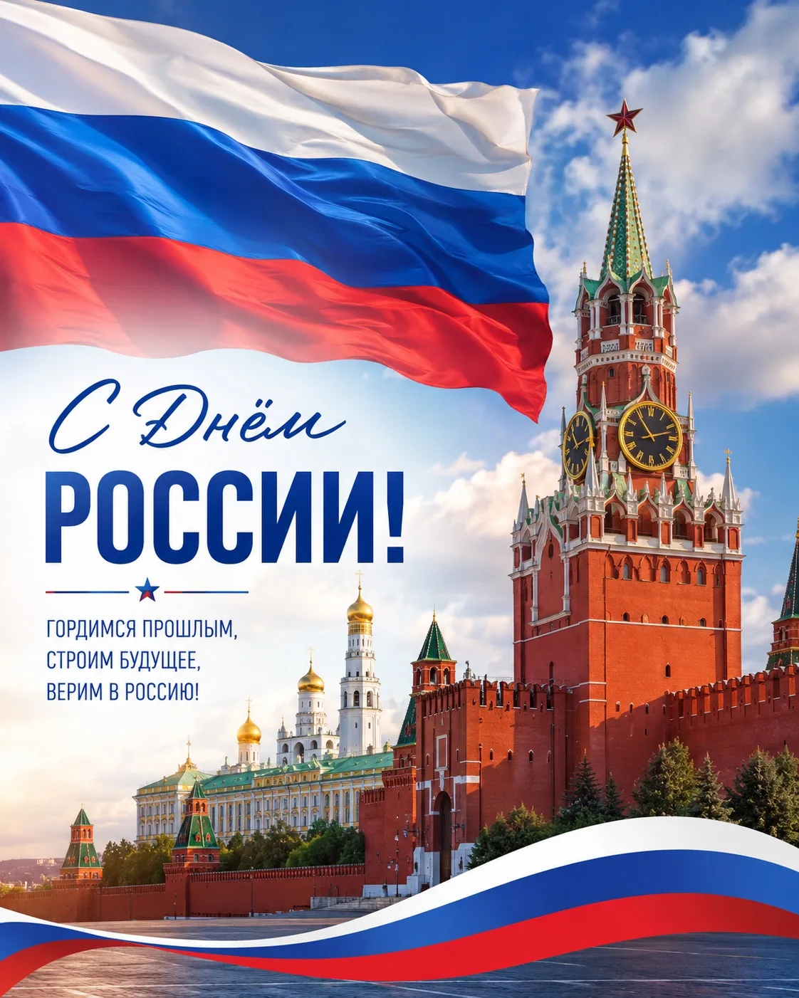 С Днём России! 🇷🇺

Пусть этот праздник объединяет нас любовью к Родине, уважением к её истории и г