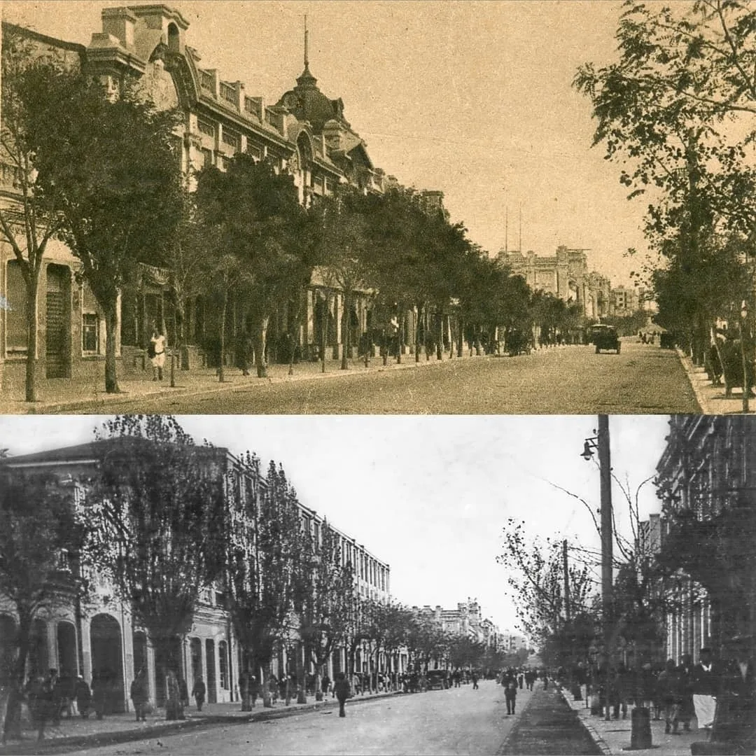 Новороссийск. Гостиница Метрополь в 1930 и 1936 годах.