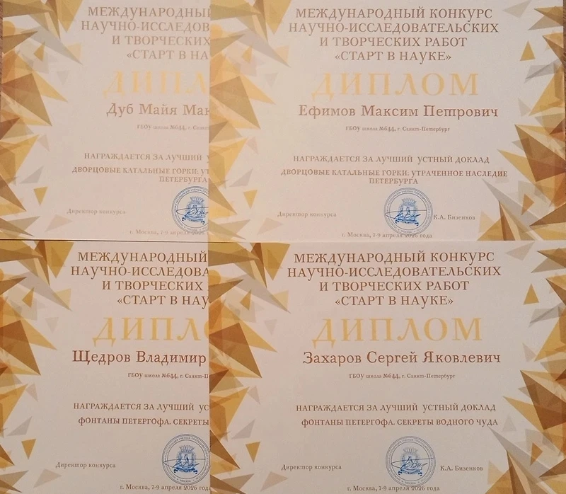 Поздравляем победителей XXVIII Международного конкурса научно-исследовательских и творческих работ у