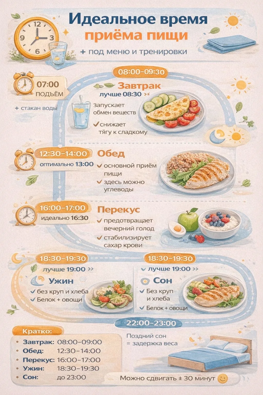 Идеальный тайминг питания⏰