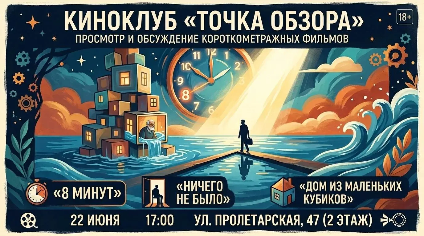 22 июня в 17:00 приглашаем всех на третье собрание нашего киноклуба «Точка обзора»! 🎬

В этот раз м