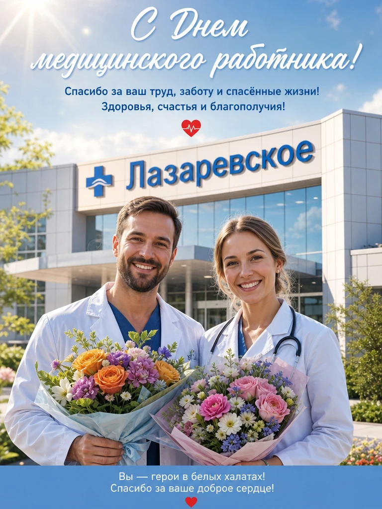 С Днём медицинского работника! 🩺🌊

Из солнечного Лазаревского — самые тёплые поздравления нашим вр