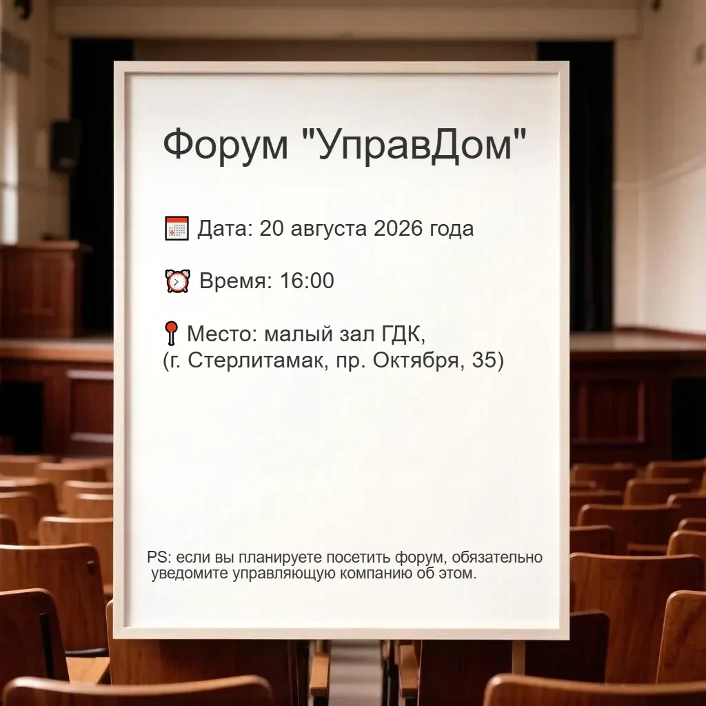 Приглашаем вас принять участие в форуме "УправДом".