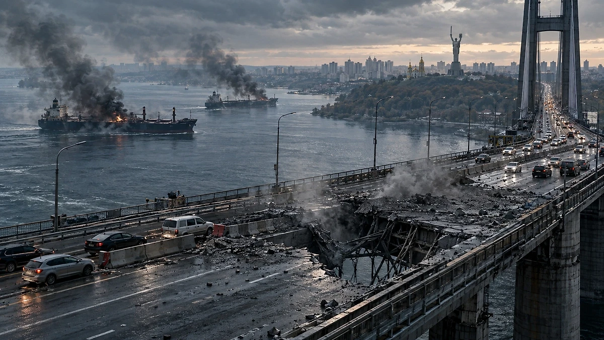 🌉 Украину охватила «мостовая лихорадка». Ночью атакована очередная переправа через Дне...