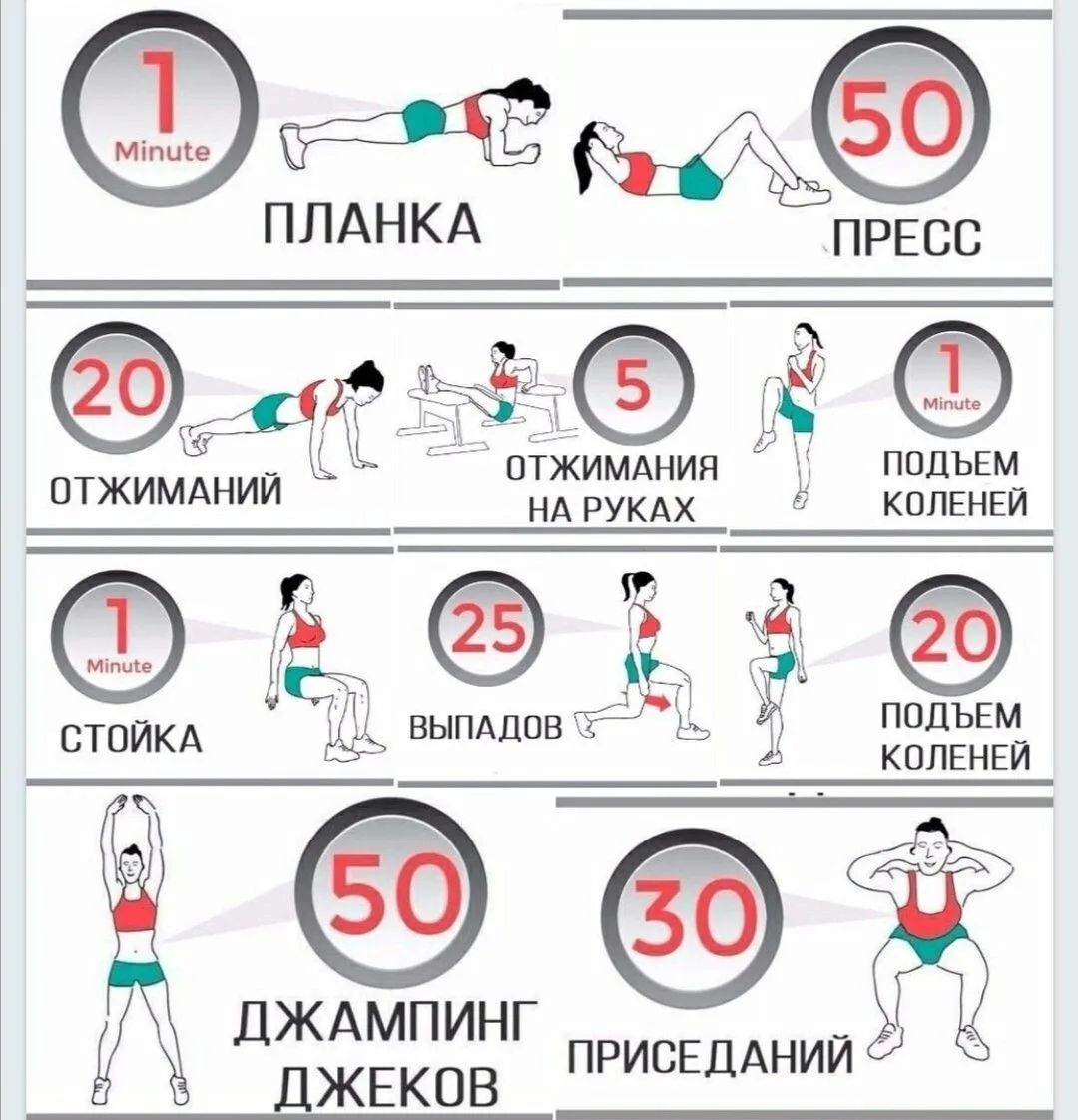 Круговая тренировка! 🔥Повтори 3 - 5 кругов! 💪