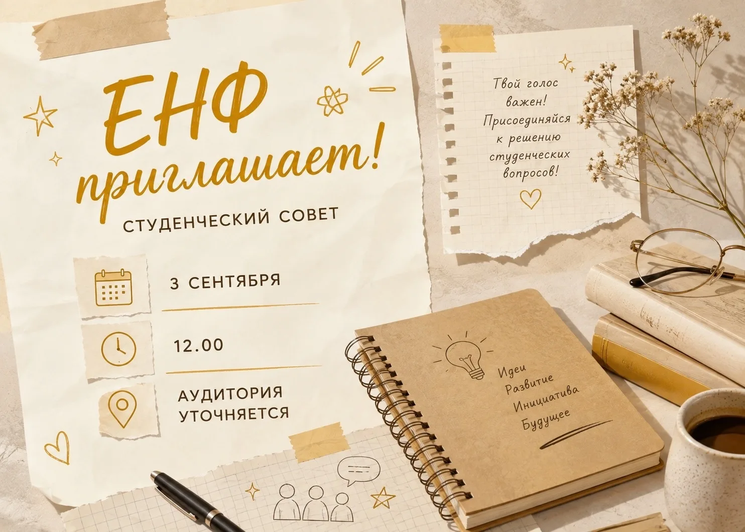 Собрание Студенческого совета уже не за горами! 🤗