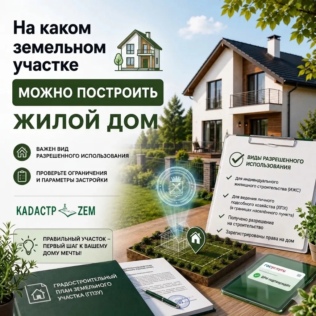 🏠 На каком земельном участке можно построить жилой дом?


Очень часто слышу:
💬 «Участок в собствен