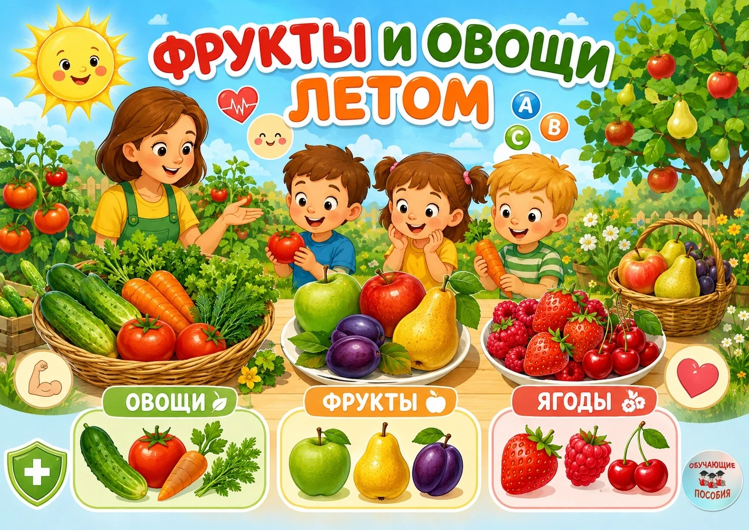 🍐🍊🍋В рамках тематической недели «Овощи и фрукты – полезные продукты»  воспитатели группы "Солнечн