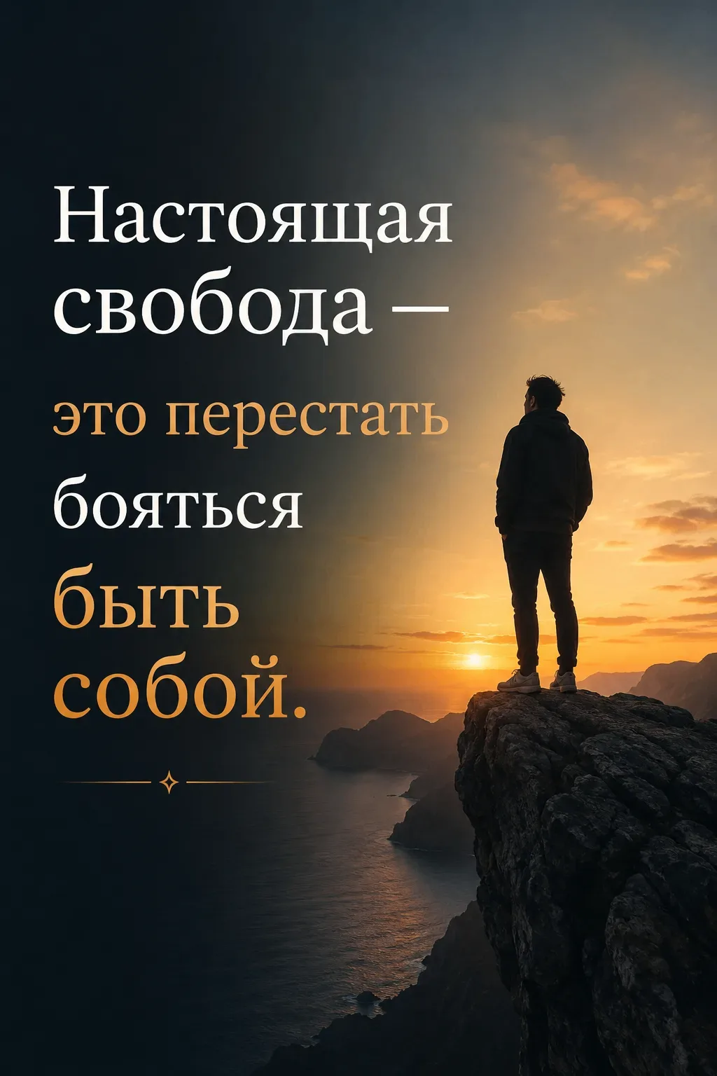 Настоящая свобода — это перестать бояться быть собой.