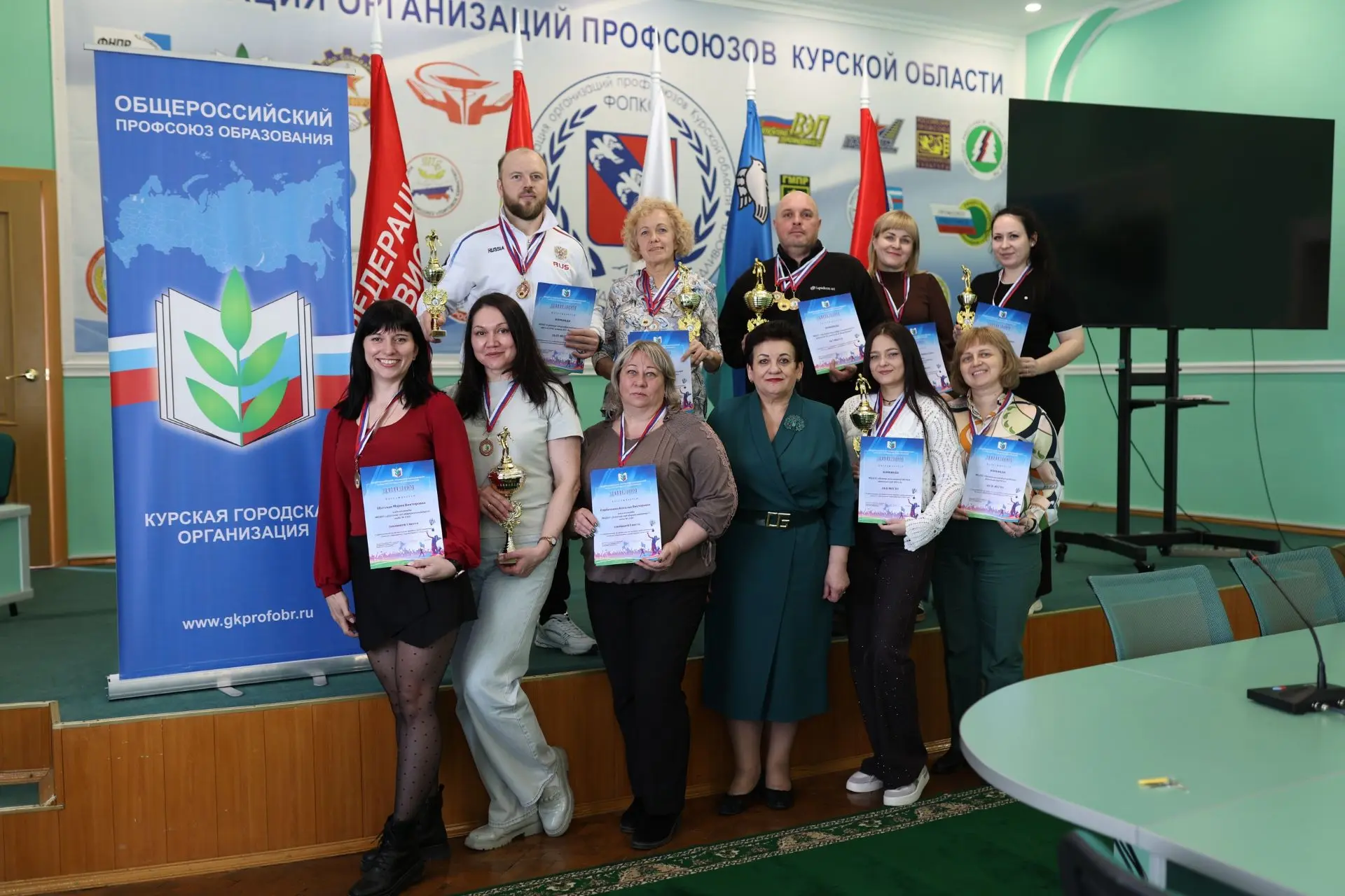 В Курске наградили призёров турнира по настольному теннису среди педагогов  В Доме профсоюзов состоя