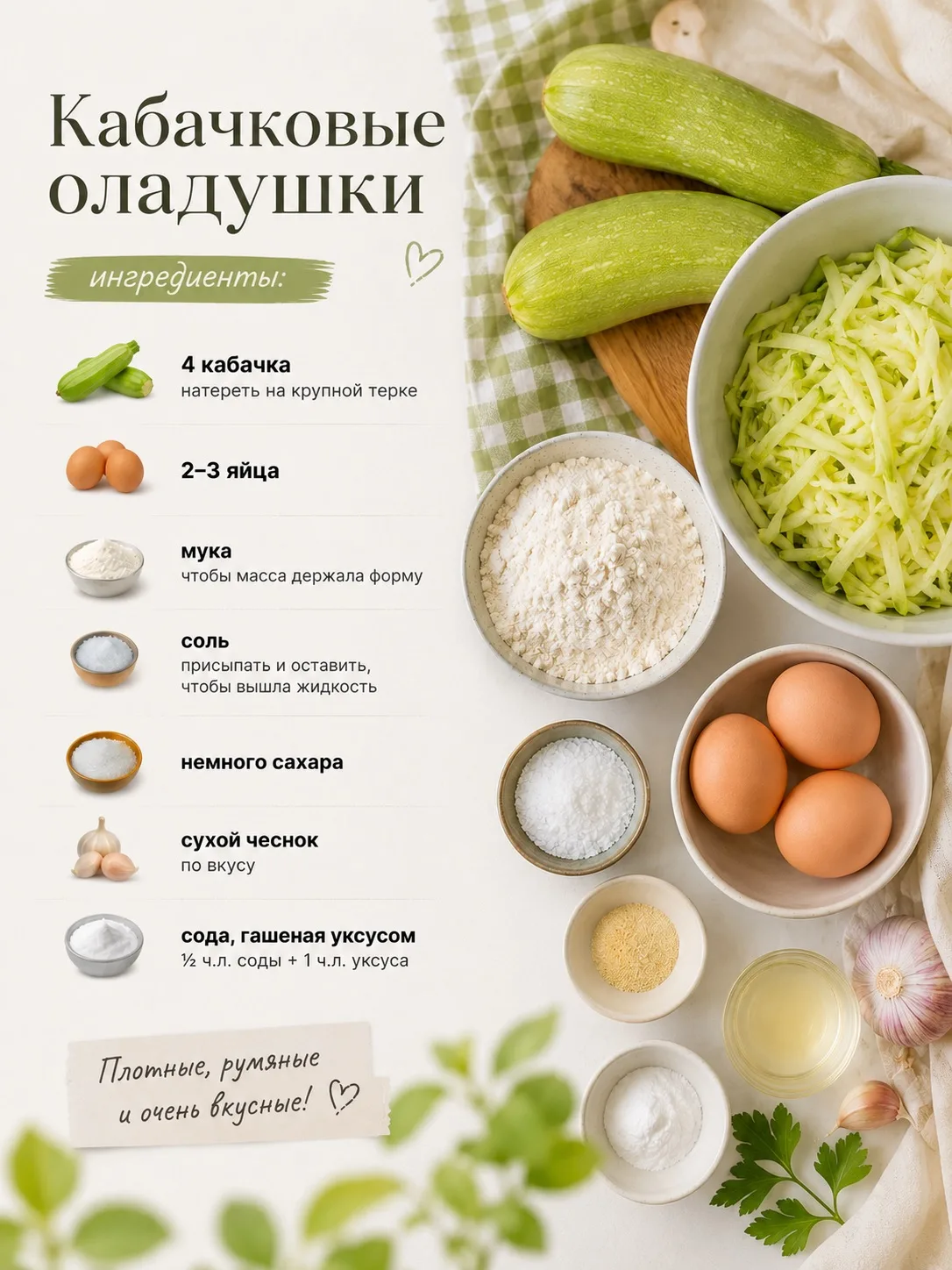 Делаем кабачковые оладушки

Уверена, у вас есть свой рецепт кабачковых оладий, я свои делаю на глаз,