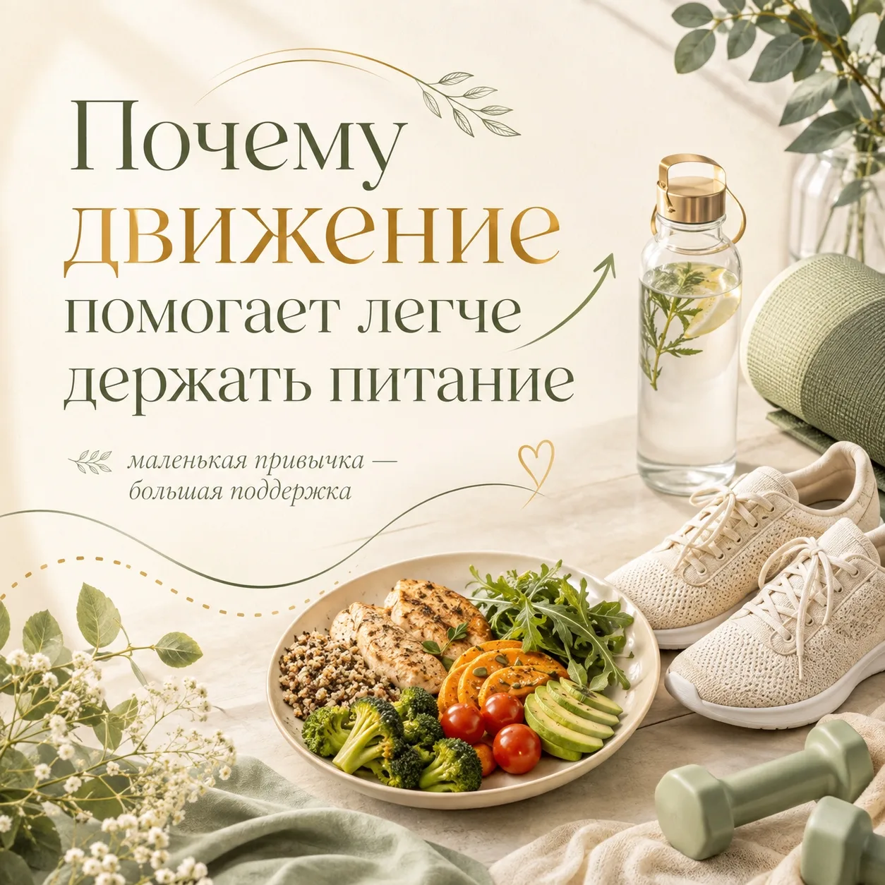 Почему движение помогает легче держать питание?