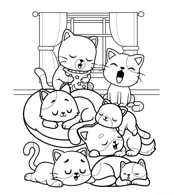Раскрашиваем милых котиков 🐈🐈🐈