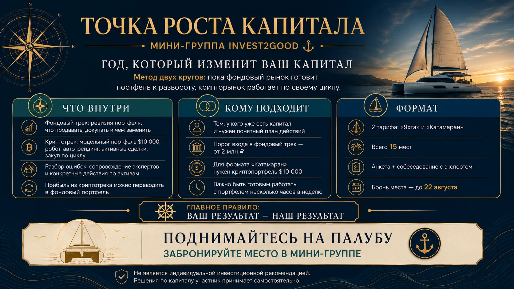 Если у вас инвестиционный капитал от 2 млн ₽ и вы уже не первый год на рынке этот пост ...