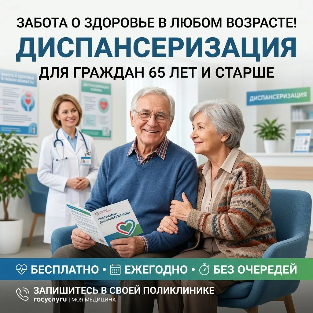 Диспансеризация для людей 65 лет и старше: внимание к самочувствию и долголетию