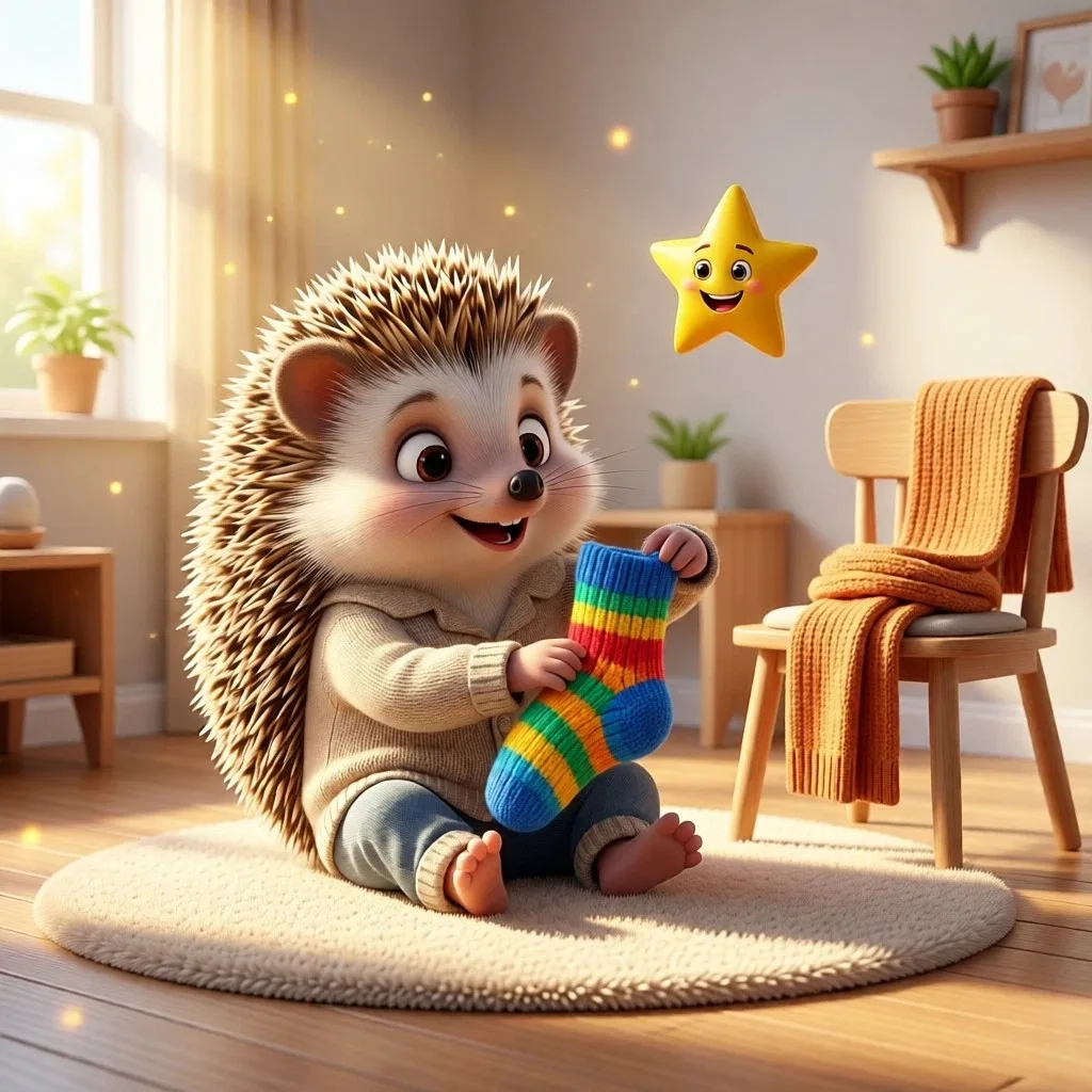 🧦 Доброе утро в Тёплом Лесу: одеваемся без капризов с ёжиком Шуней! ☀️✨