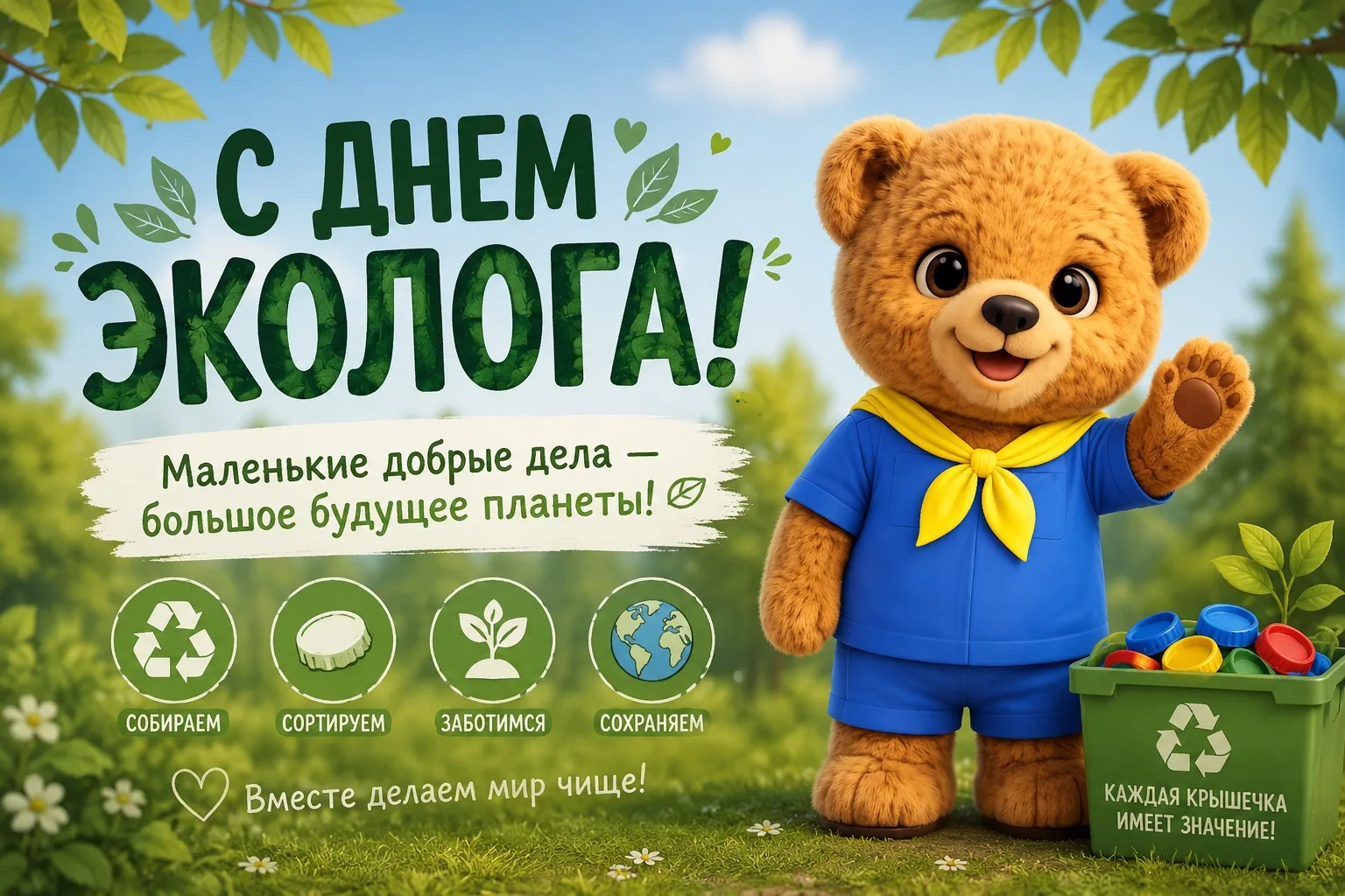 🌿💚 С Днем эколога! 
 
Спасибо всем нашим активистам и единомышленникам, которые участвуют в сборе 