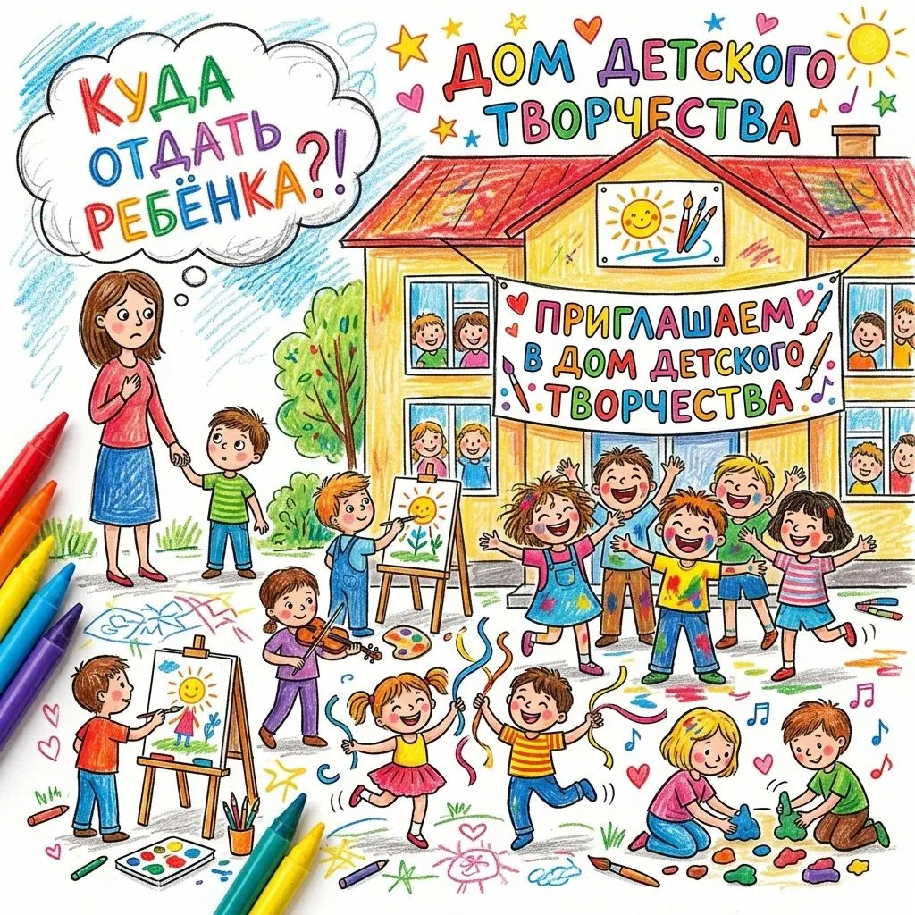 Набор в творческие объединения дома детского творчества!