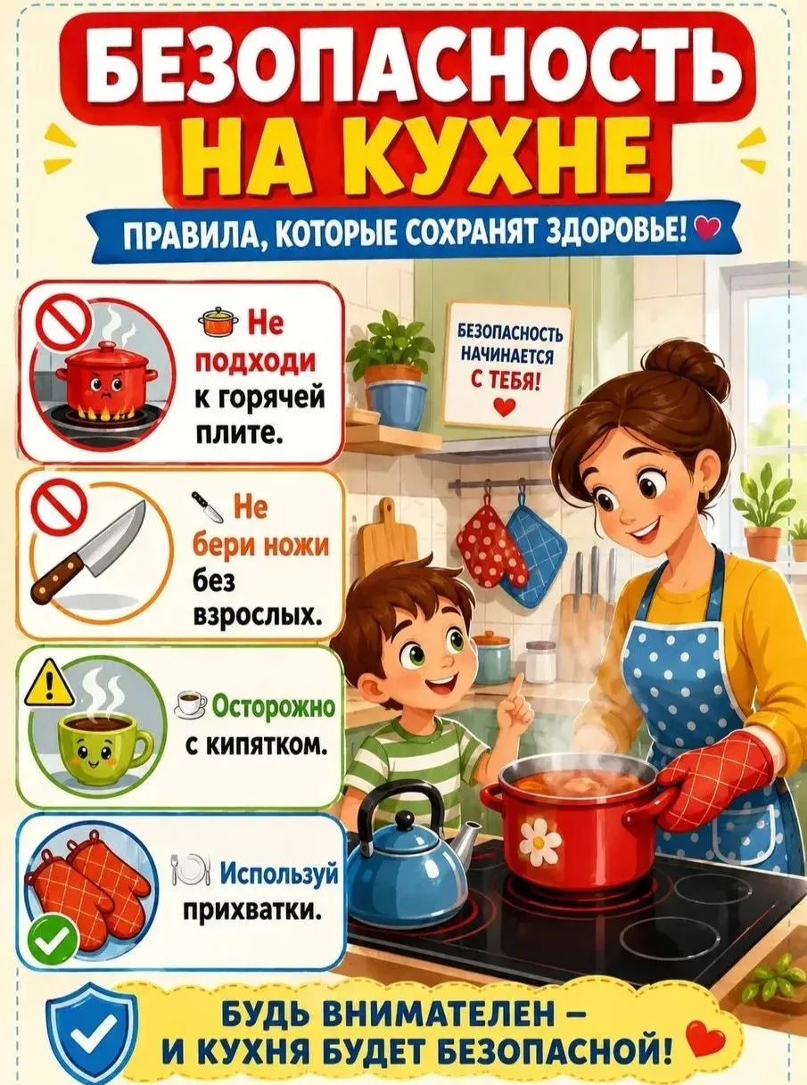 Безопасность на кухне: 7 правил, которые сохранят ваше здоровье и дом 🏠🍳

Кухня — это сердце дома.