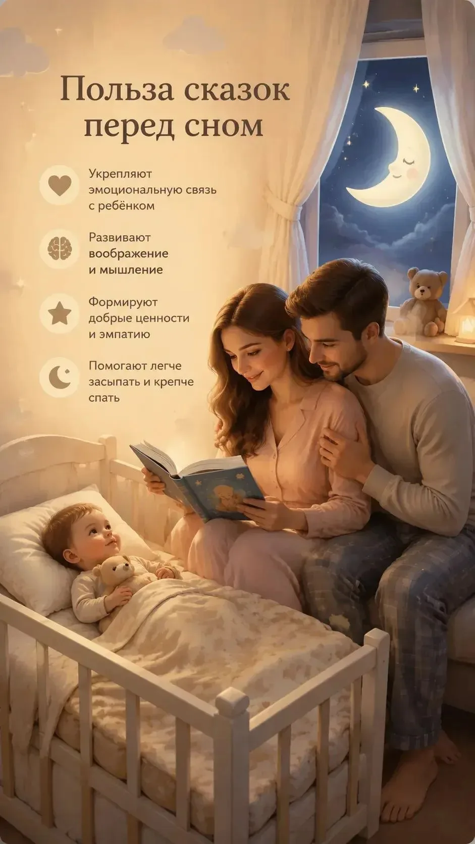 ✨Магия вечерней сказки: почему чтение перед сном — это больше, чем просто ритуал?