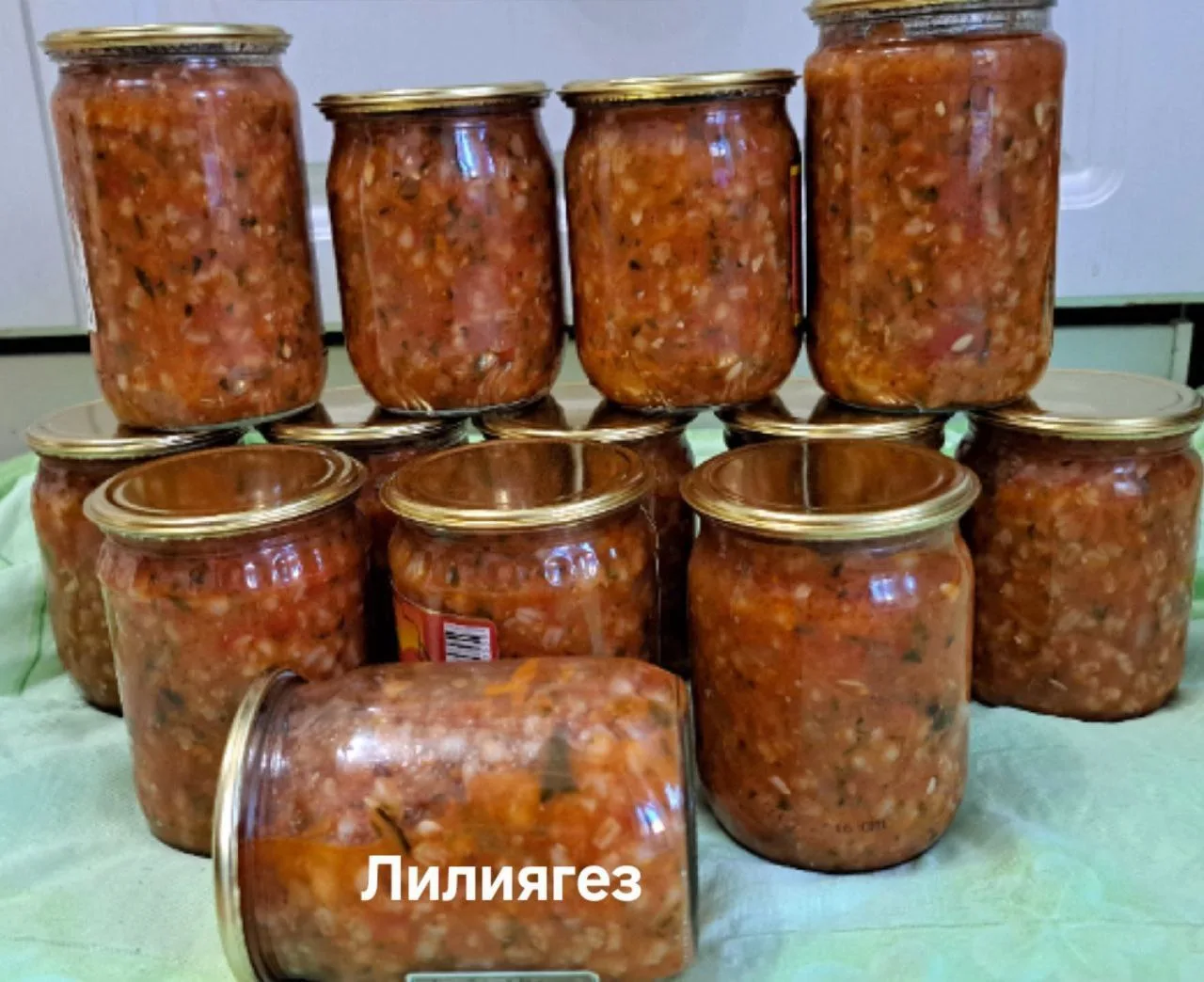 Рассольник рецептын сорап язучылар өчен. 
2 кг кыяр, 2 кг помидор, ярты кг суган, ярты кг кишер, 300