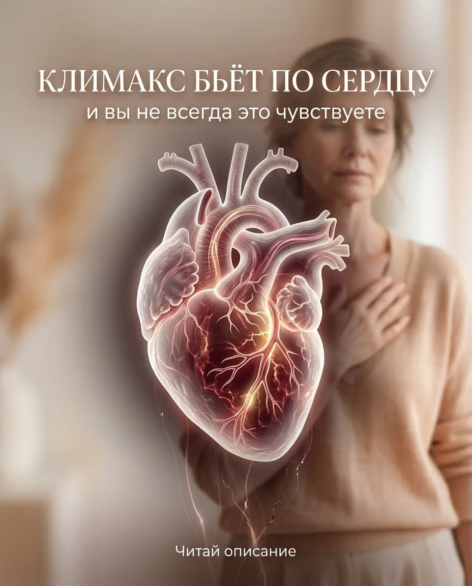 При климаксе страдает сердце! 💔
- об этом мало кто говорит, ведь в климакс не просто исчезает менст