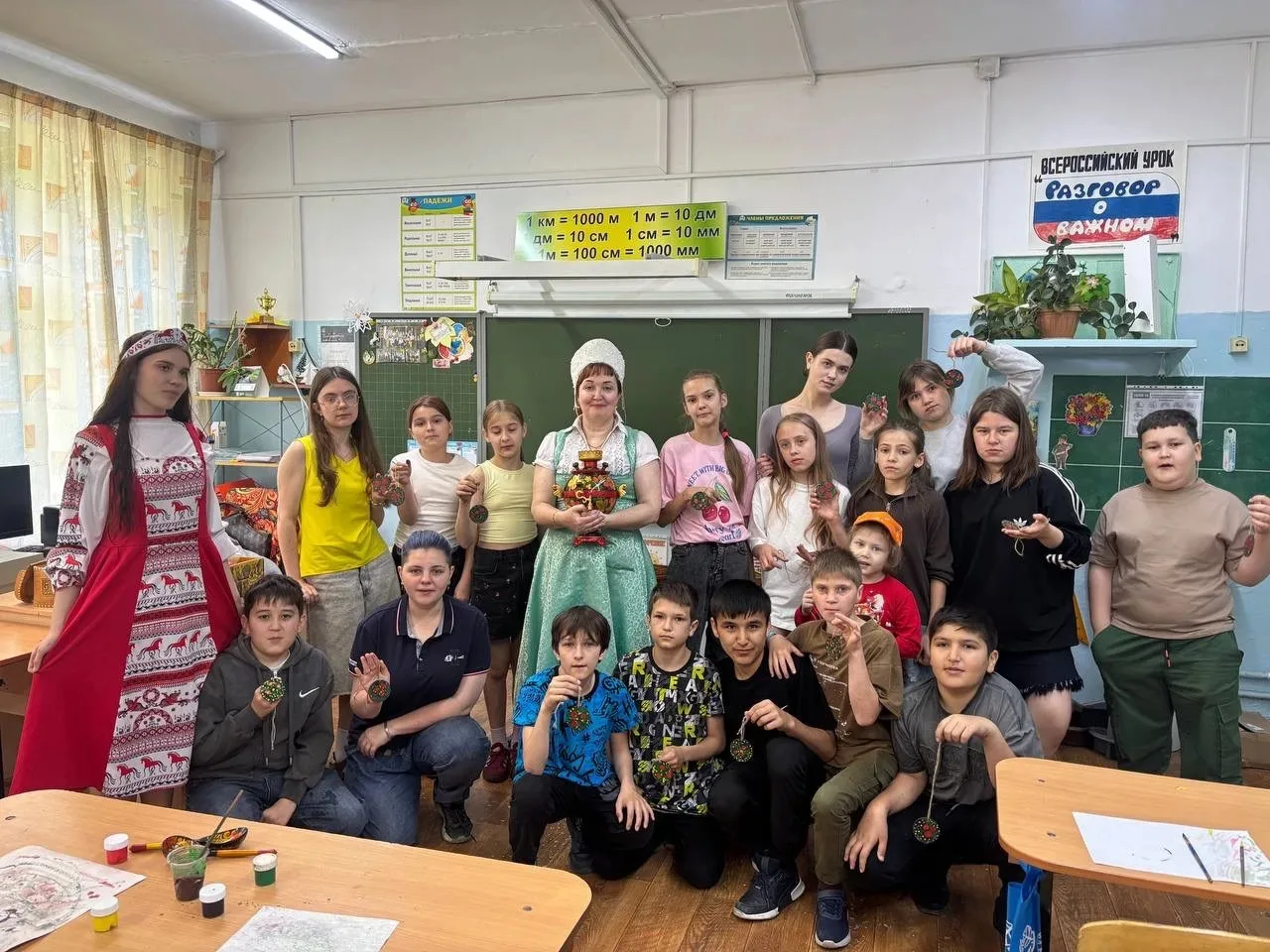 🎨 Продолжаем погружение в русскую народную культуру в пришкольном лагере МБОУ ООШ № 1! 🇷🇺В рамках