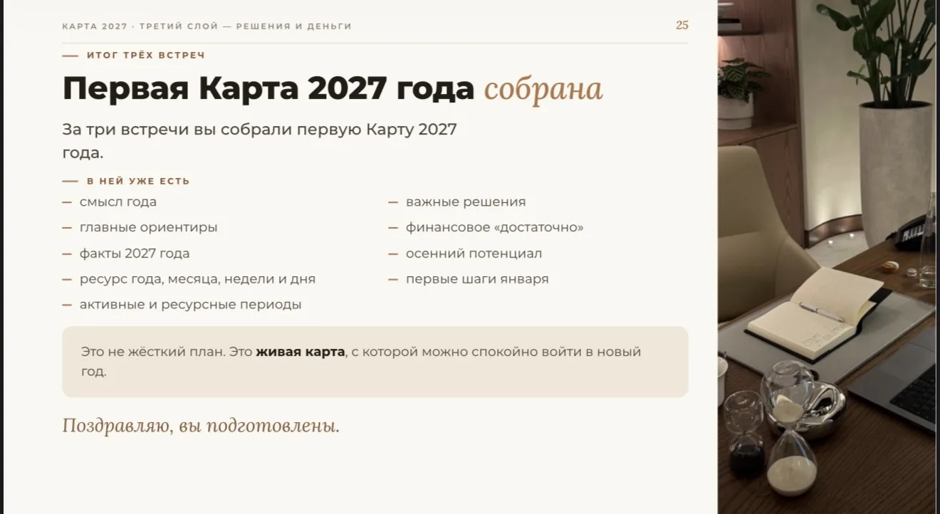 🍁 Завтра начинаем первый этап смыслового планирования 2027 года.