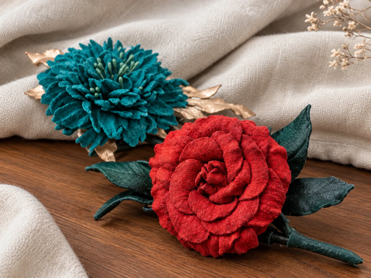 🌹КОЖАНАЯ БРОШЬ — деталь с характером