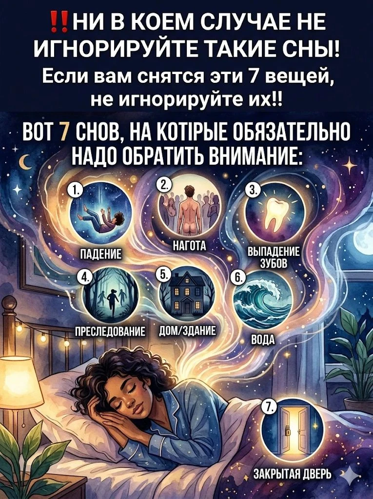 ‼️НИ В КОЕМ СЛУЧАЕ НЕ ИГНОРИРУЙТЕ ТАКИЕ СНЫ