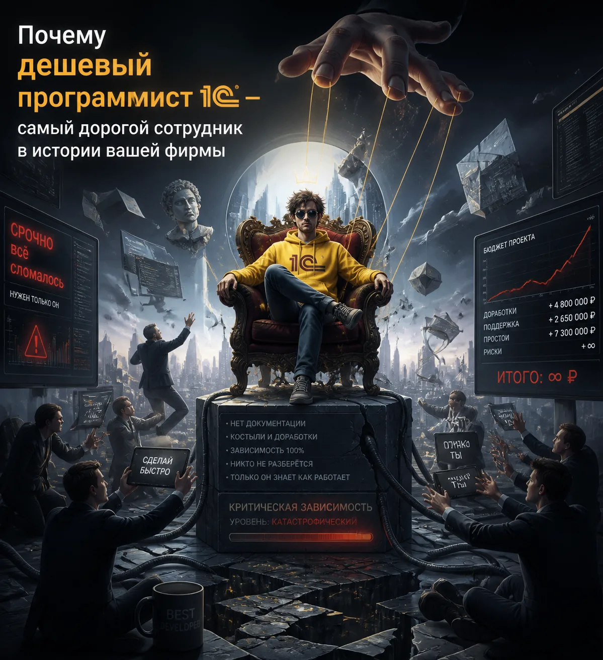 Дешёвый программист 1С — самый дорогой сотрудник в истории вашей фирмы