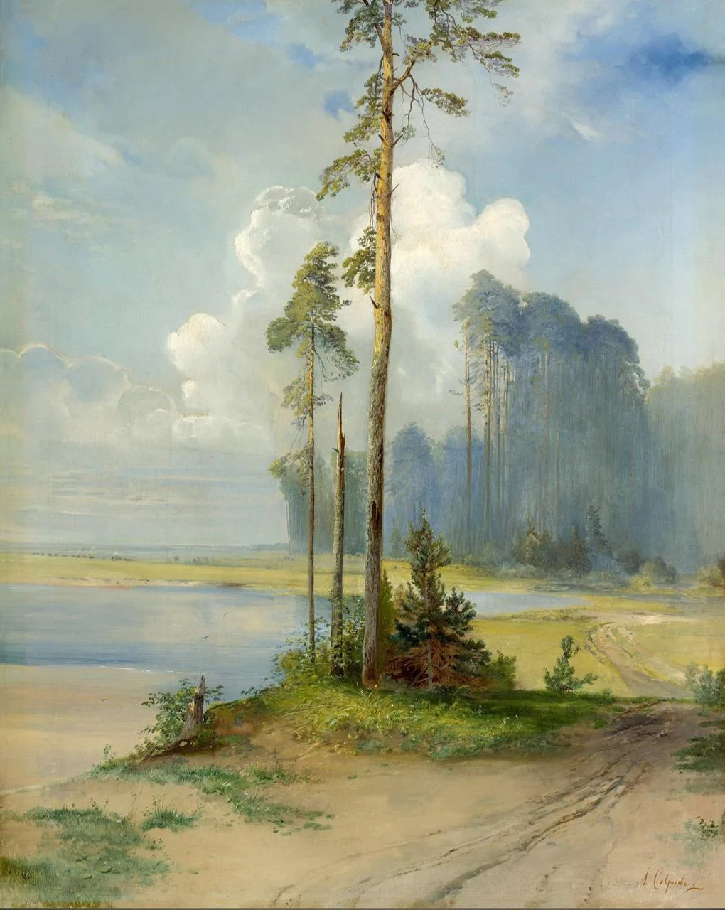 «Летний пейзаж. Сосны»,1880-е.
Холст, масло. 89 x 71 см

— Саврасов Алексей Кондратьевич,
(1830-1897