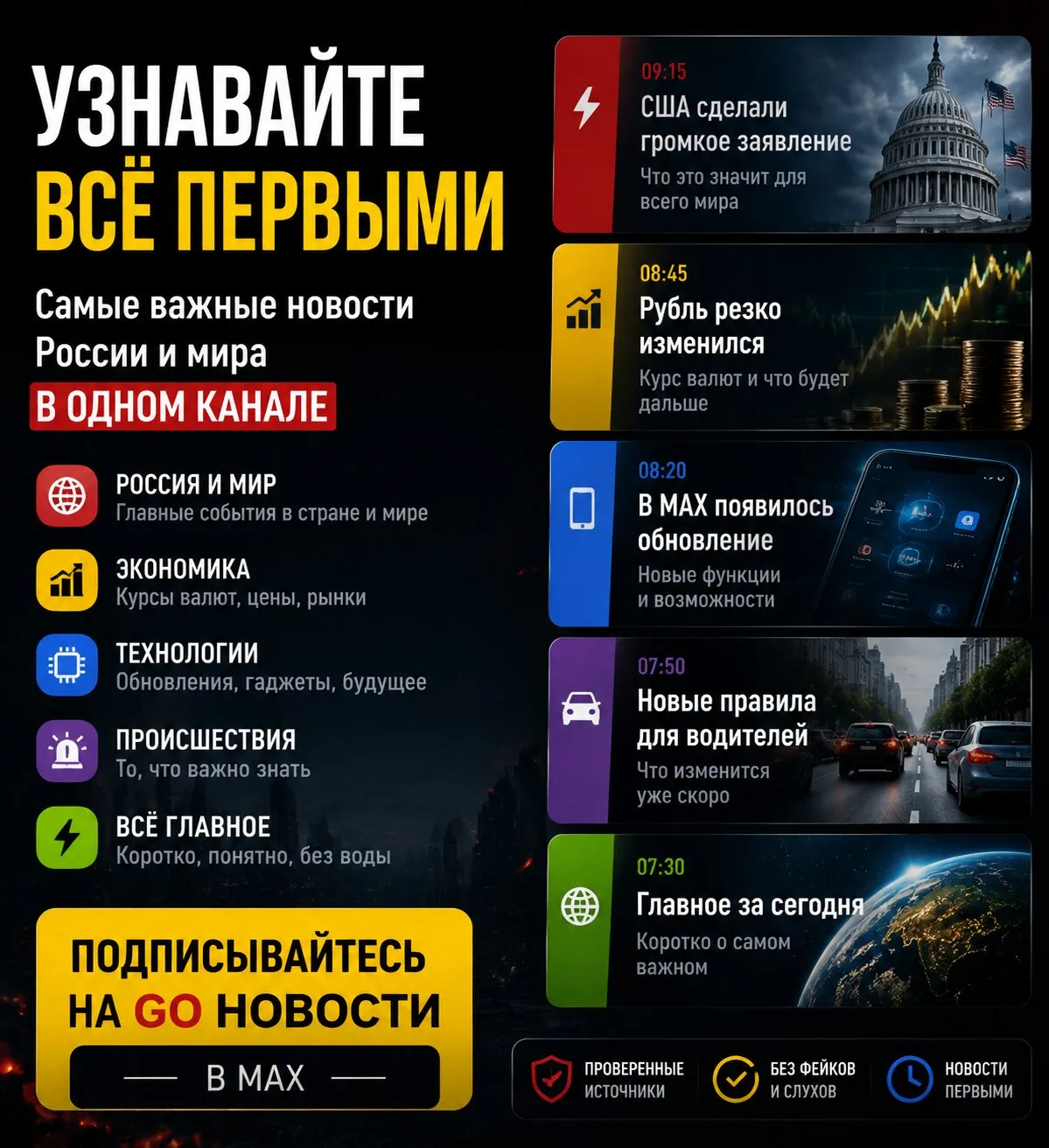 Канал «Новости GO» в MAX. Узнавайте новости первыми