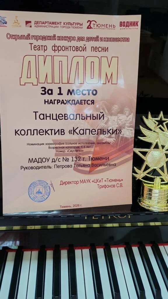 Совсем недавно наши ребята достойно представили детский сад на городском конкурсе «Театр фронтовой п