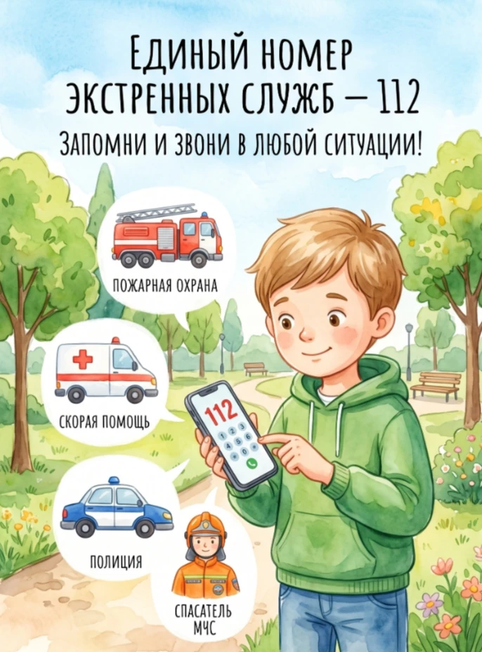 В России действует единый номер экстренных служб — 112. По нему можно вызвать скорую по...