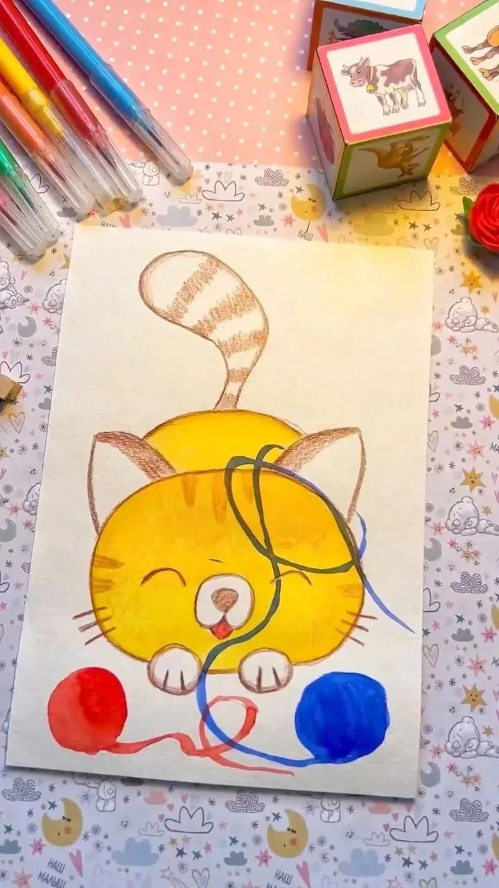 Рисуем котёнка