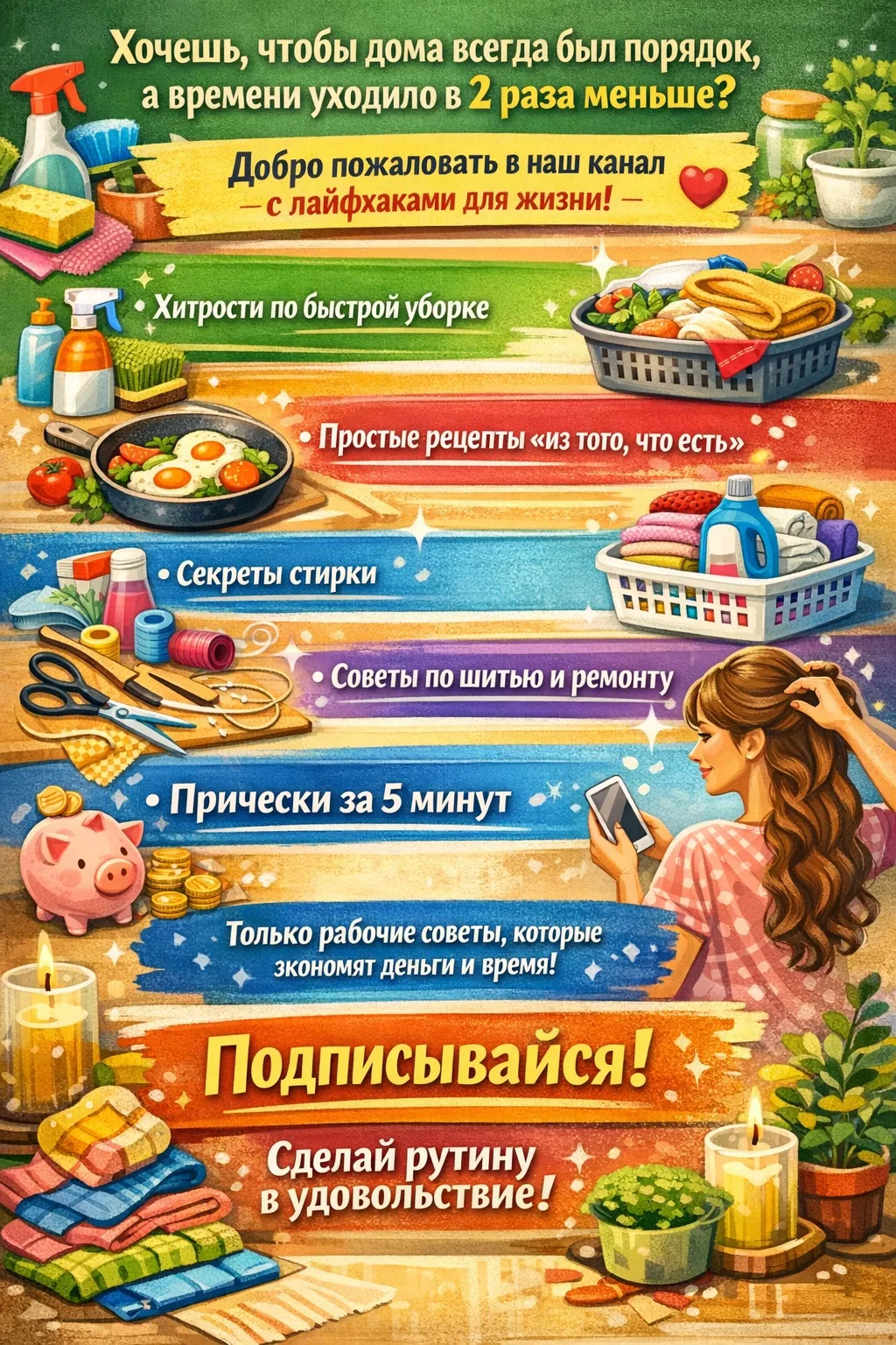 Добро пожаловать в наш канал с лайфхаками для жизни! 💛