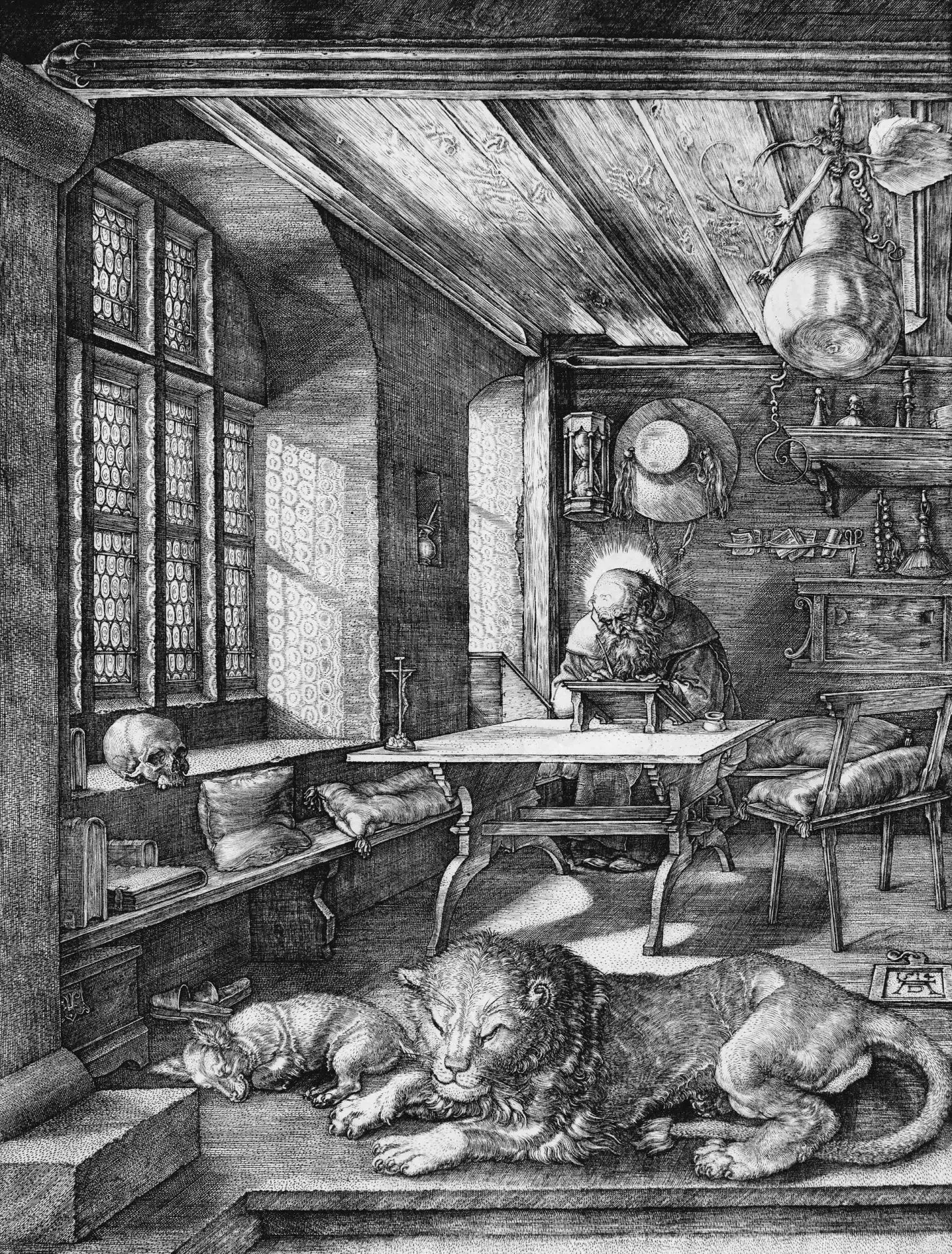 Альбрехт Дюрер
"Святой Иероним в келье", 1514г. 

Это вторая из трёх так называемых «Мастерских грав