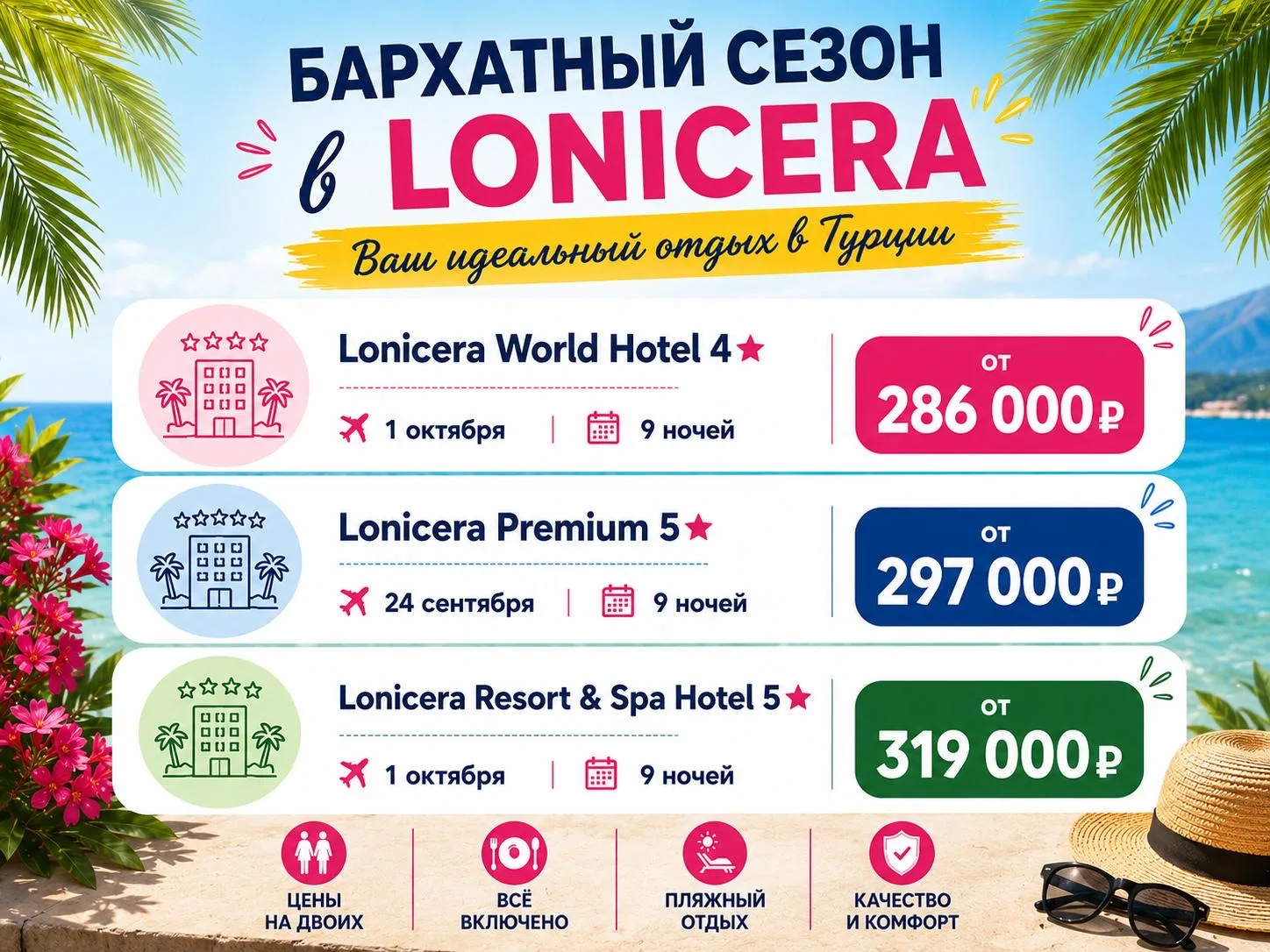 🇹🇷 Lonicera — отели, которые многие выбирают для семейного отдыха в Турции
