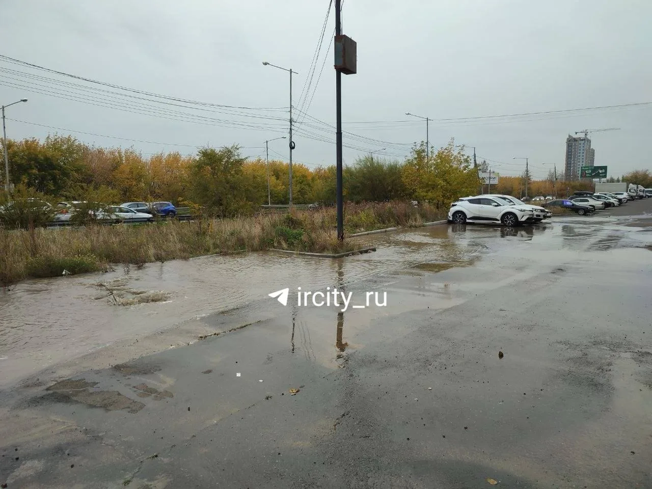 У ЖК «Сигма» вода бьёт из-под земли