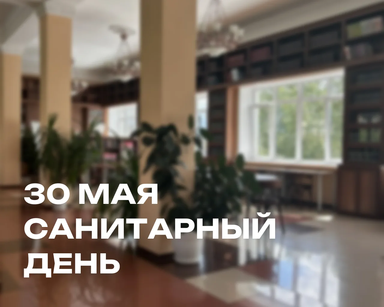 Сегодня во всех библиотеках города – САНИТАРНЫЙ ДЕНЬ 🧹