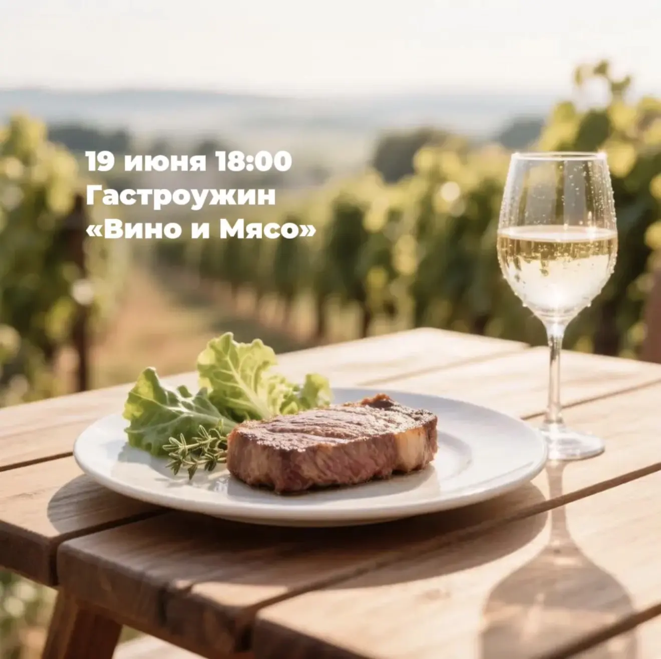 19 июня в 18:00 — Гастроужин «Вино и Мясо» 🍷

Дорогие друзья! Приглашаем вас на уникальное гастроно