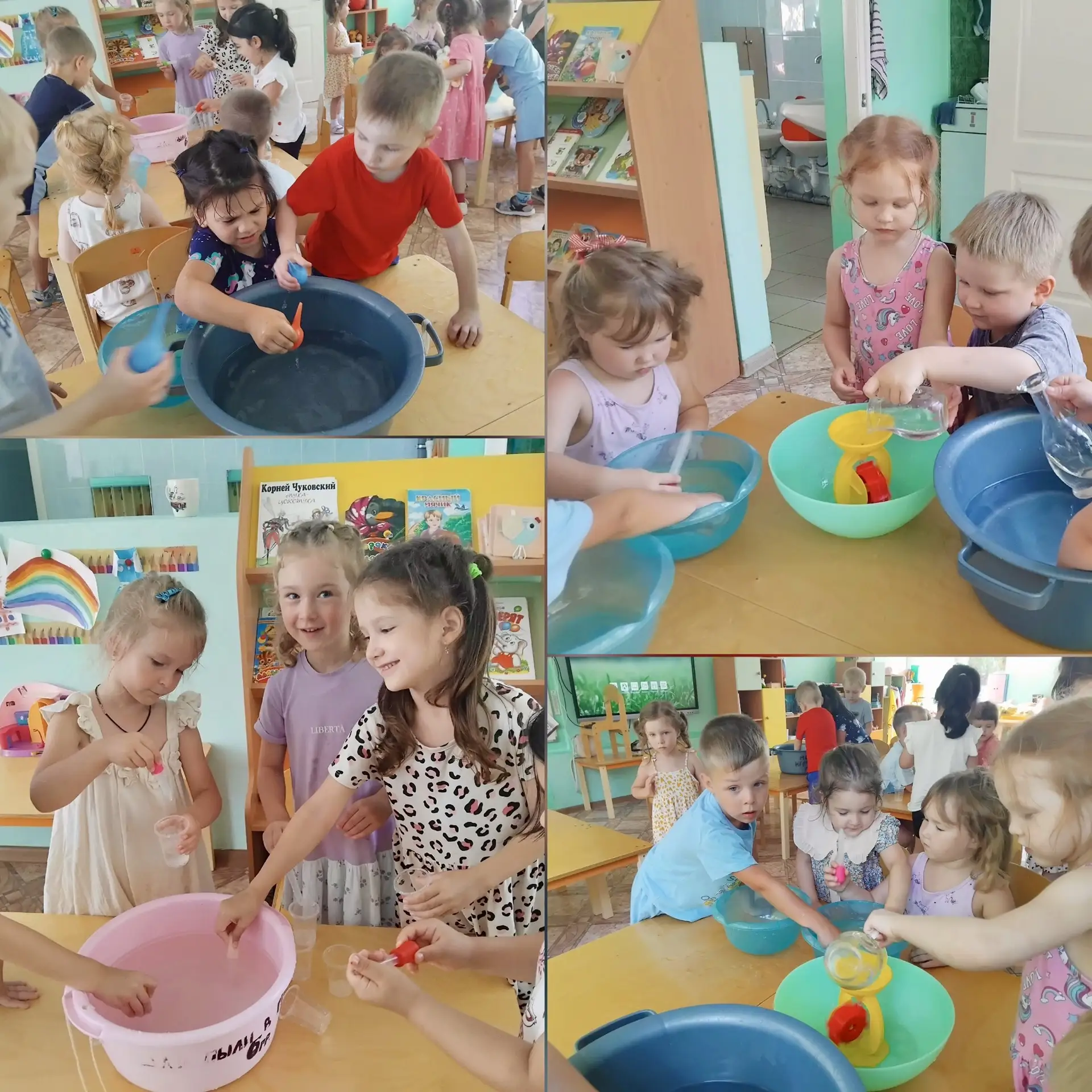 ☀️Вода + детское любопытство = 🌊💧✨️
Ребята из групп 4 и 6 провели увлекательное занятие по экспери