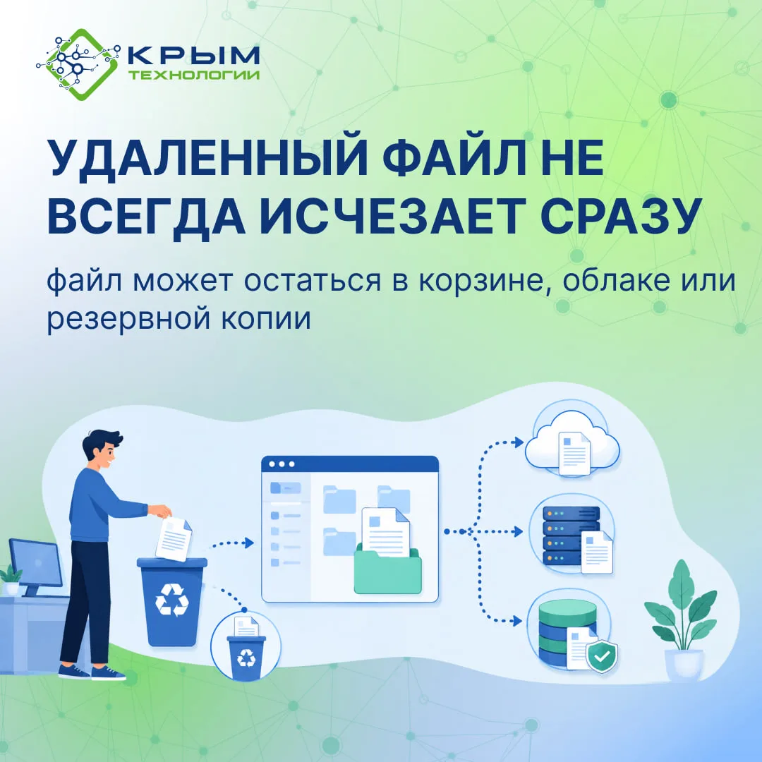 Удаленный файл не всегда исчезает сразу