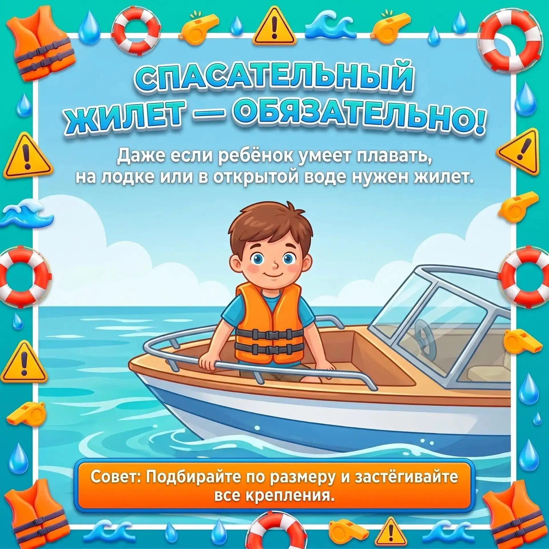 Правила безопасности на воде и у воды!