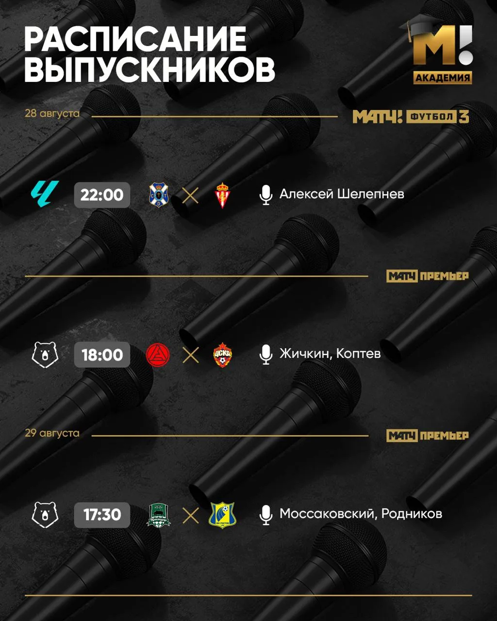 Много-много футбола. А что может быть лучше? Только услышать наших выпускников 😉