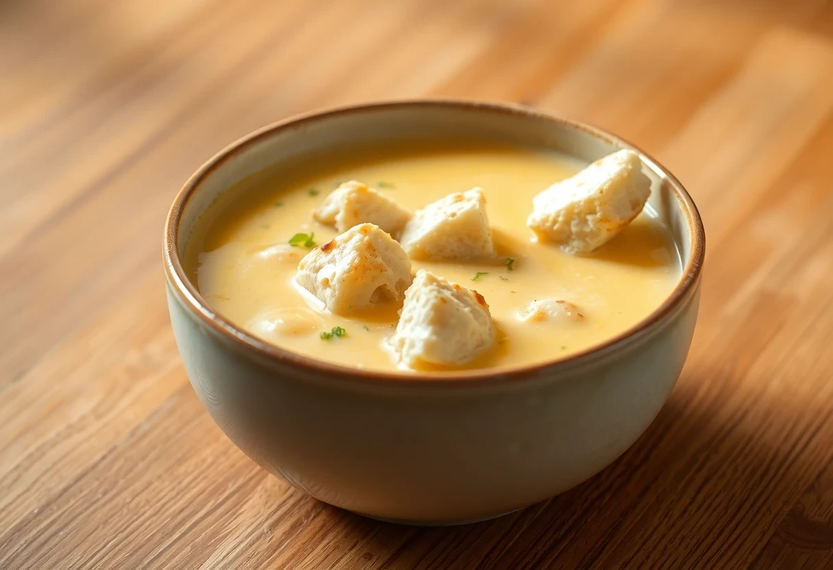 🧀 Сырный суп с курицей: кремовый и без комков плавленого сыра