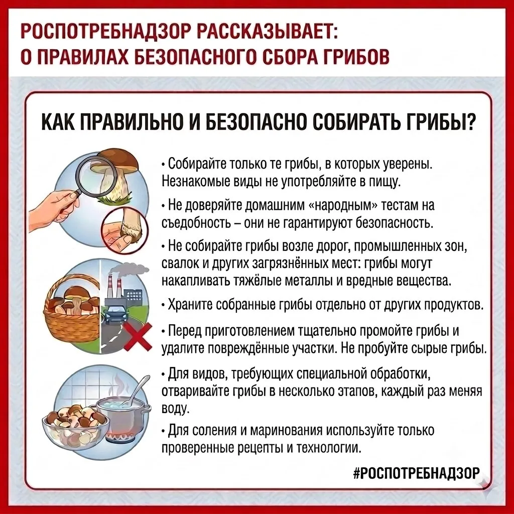 🍄‍🟫 Как избежать отравления грибами?