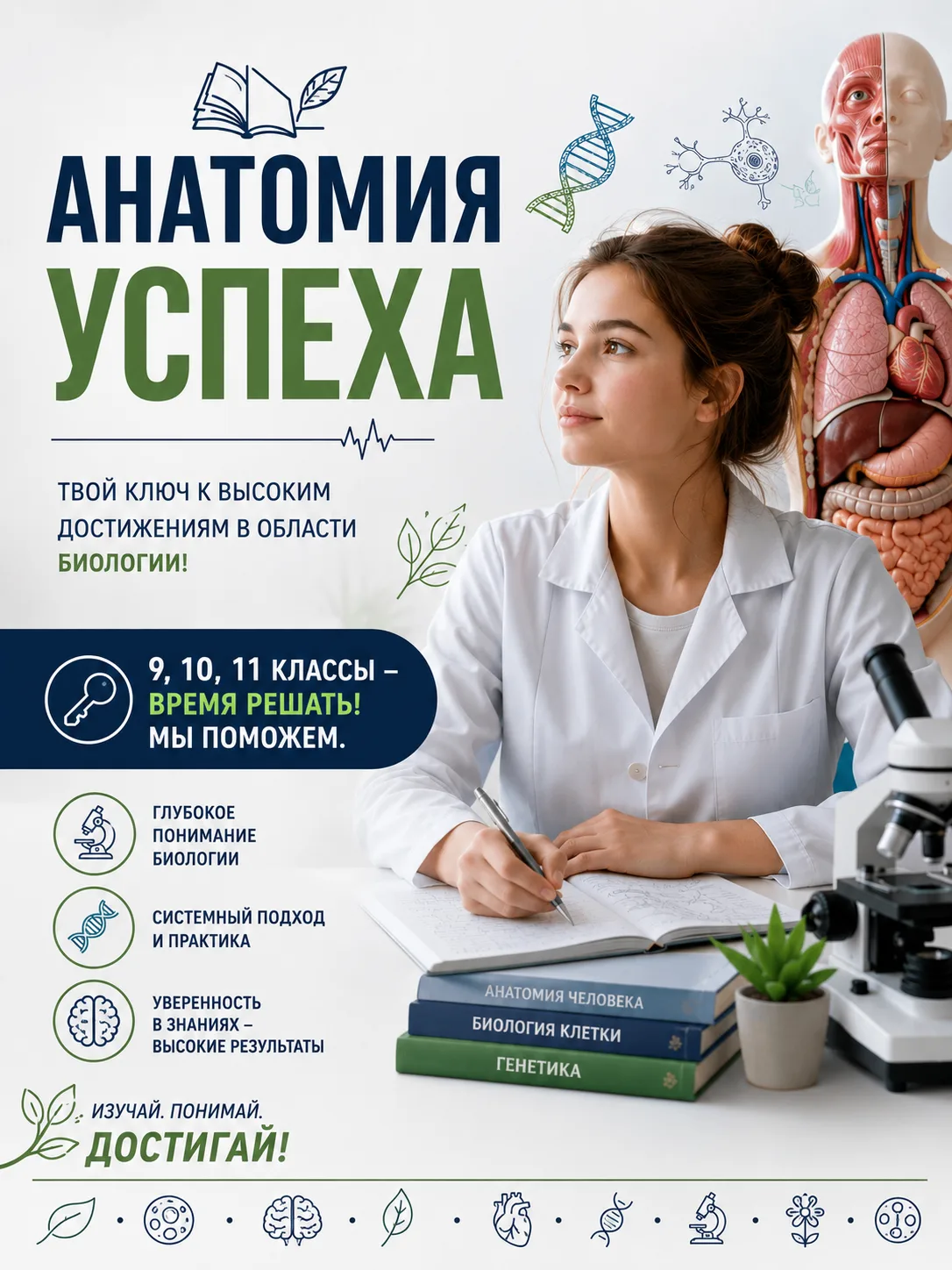 «Анатомия успеха» — твой ключ к высоким достижениям в области биологии! 

😍Хочешь поступить в медиц